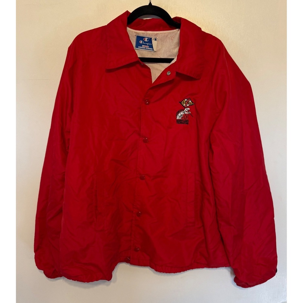 Vintage 1980s Champion Maryland Terrapins Windbreaker – Made in USA Men's Large